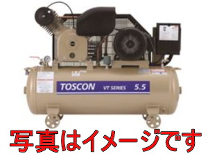 東芝 VT105-7T タンクマウントシリーズ 給油式 コンプレッサ 50Hz用 【車上渡し品】